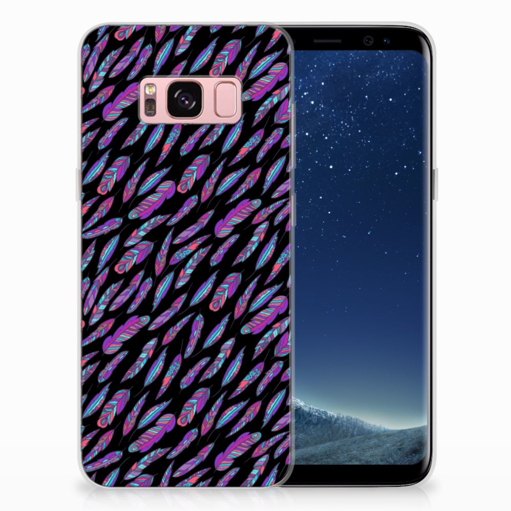 Samsung Galaxy S8 TPU bumper Feathers Color