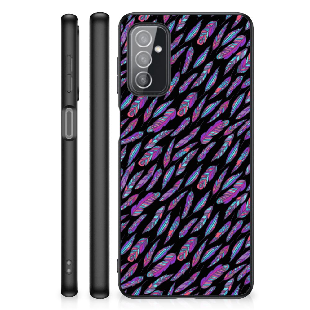 Samsung Galaxy M52 Back Case Feathers Color