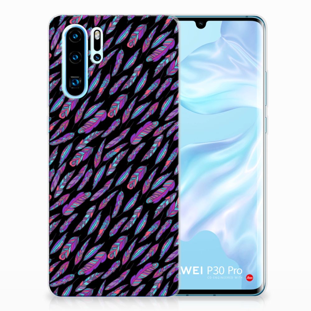 Huawei P30 Pro TPU bumper Feathers Color