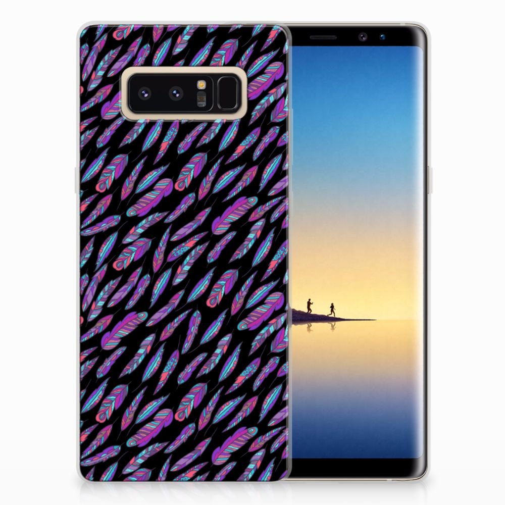 Samsung Galaxy Note 8 TPU bumper Feathers Color