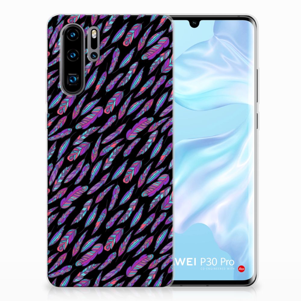 Huawei P30 Pro TPU bumper Feathers Color