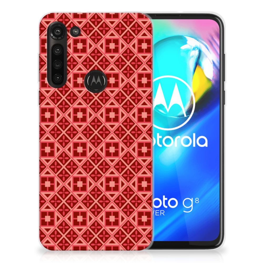 Motorola Moto G8 Power TPU bumper Batik Rood