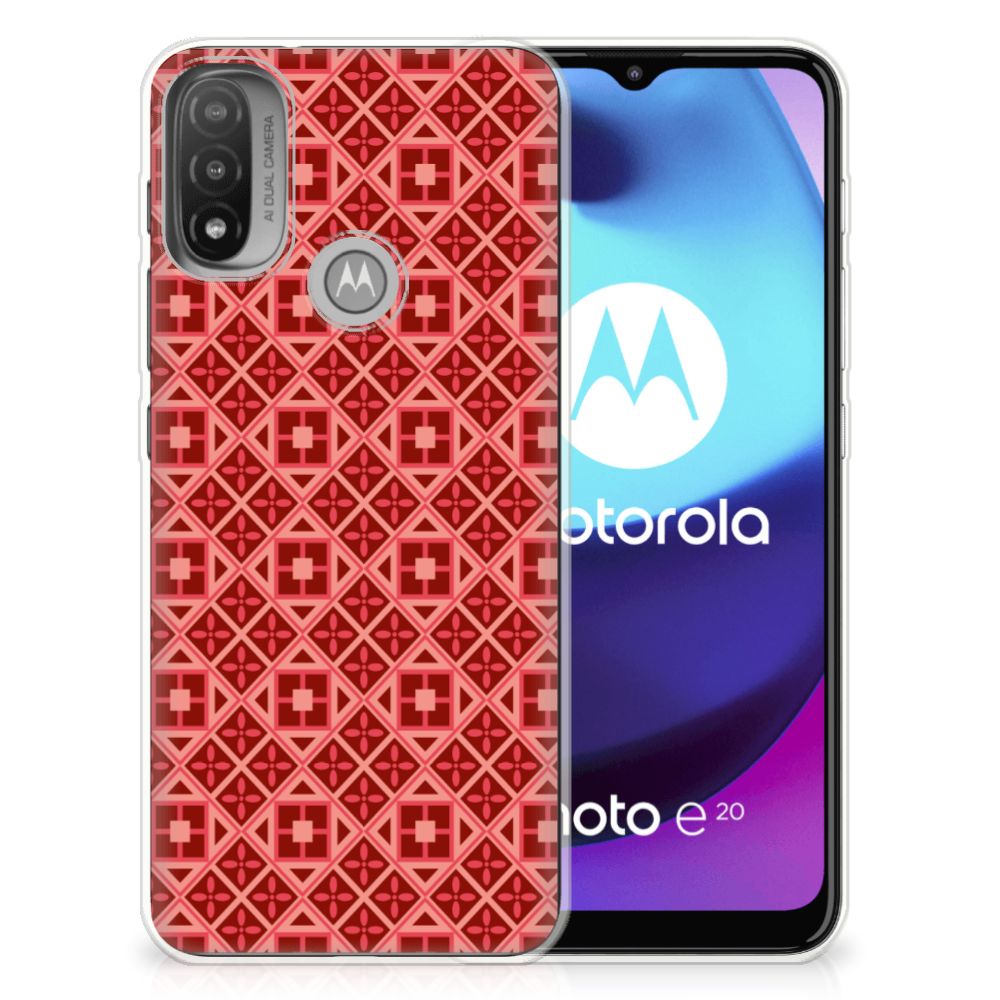 Motorola Moto E20 | E40 TPU bumper Batik Rood