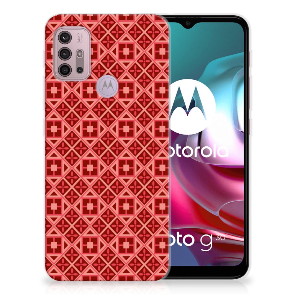Motorola Moto G30 | G10 TPU bumper Batik Rood