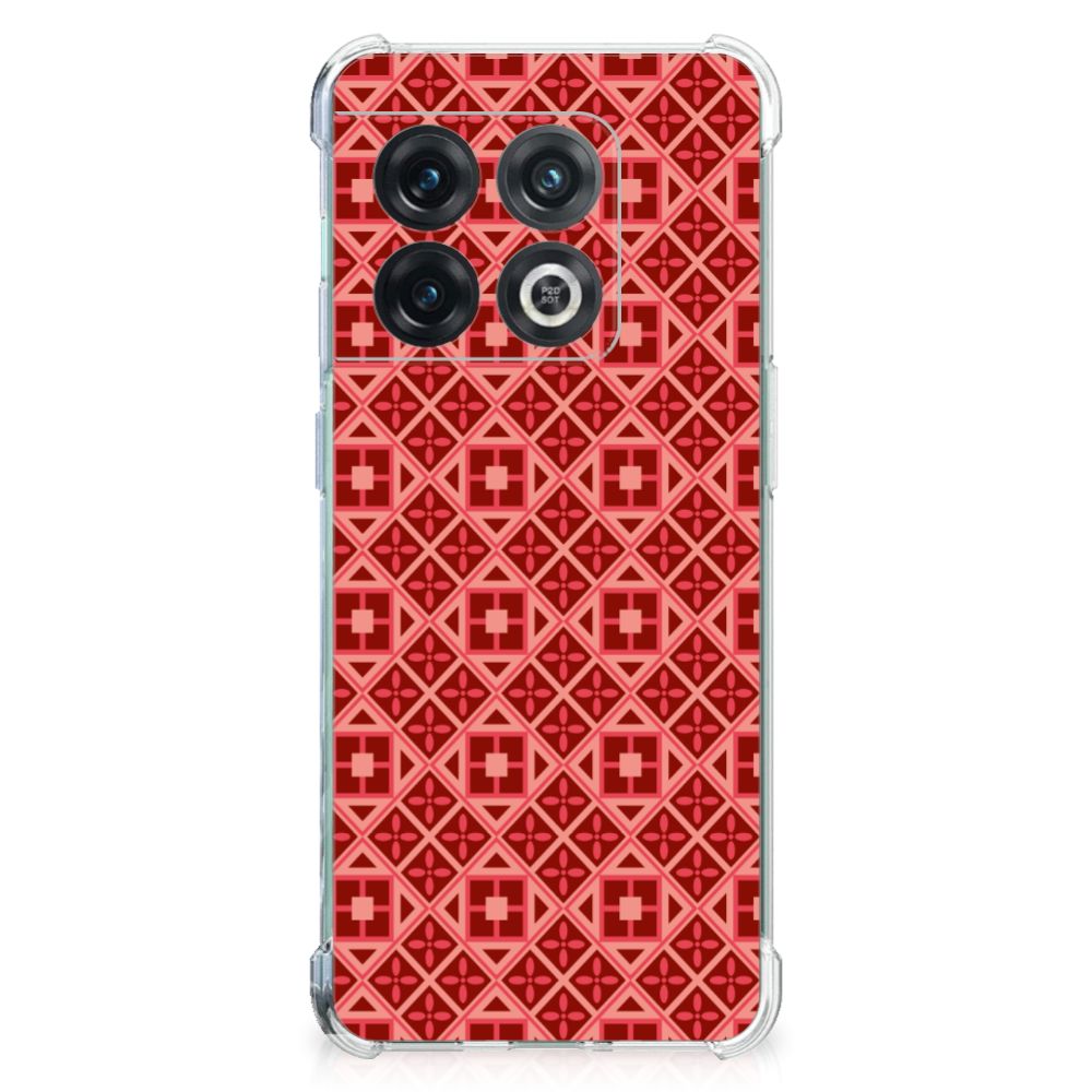 OnePlus 10 Pro Doorzichtige Silicone Hoesje Batik Rood