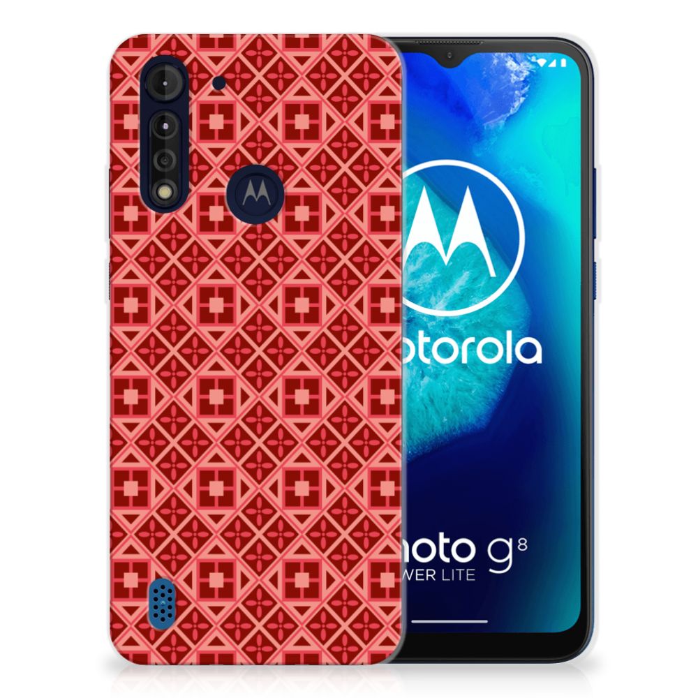 Motorola Moto G8 Power Lite TPU bumper Batik Rood
