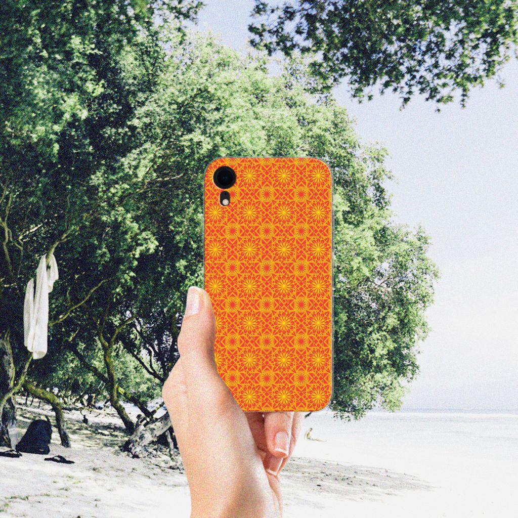 Apple iPhone Xr TPU bumper Batik Oranje
