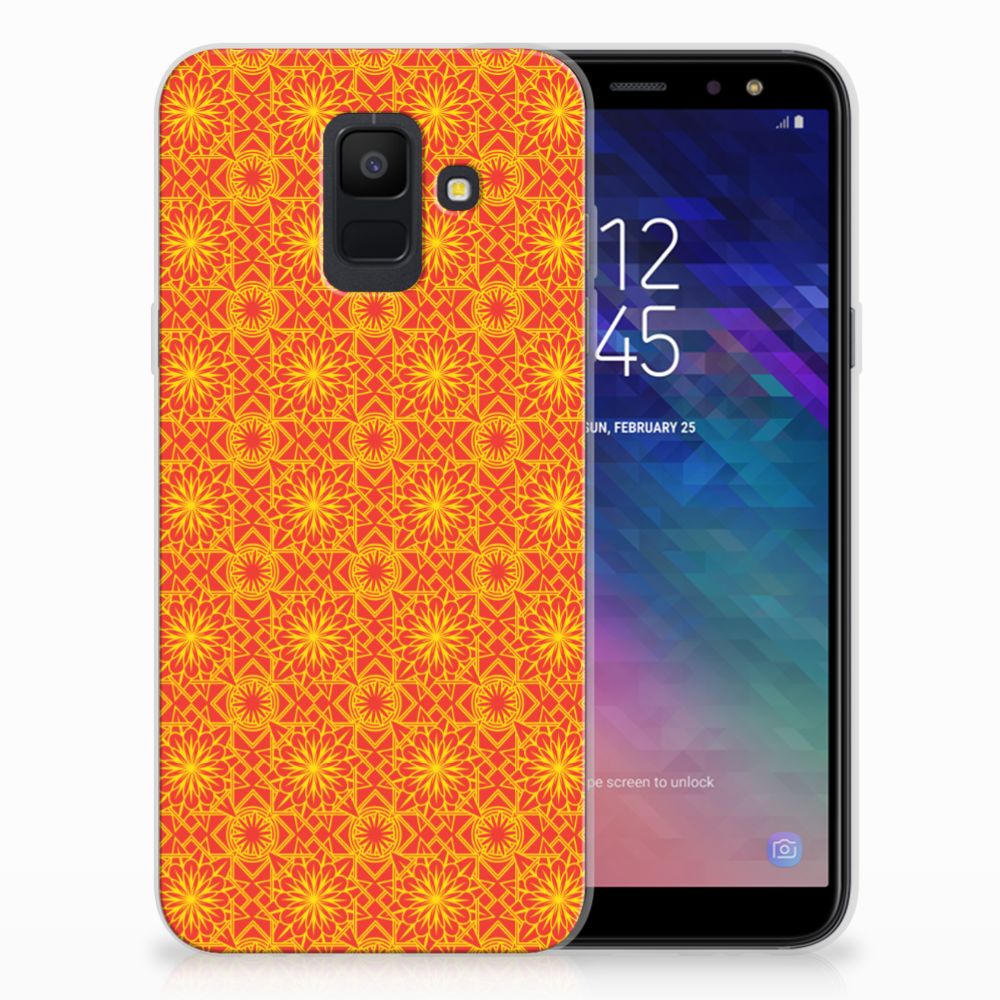 Samsung Galaxy A6 (2018) TPU bumper Batik Oranje