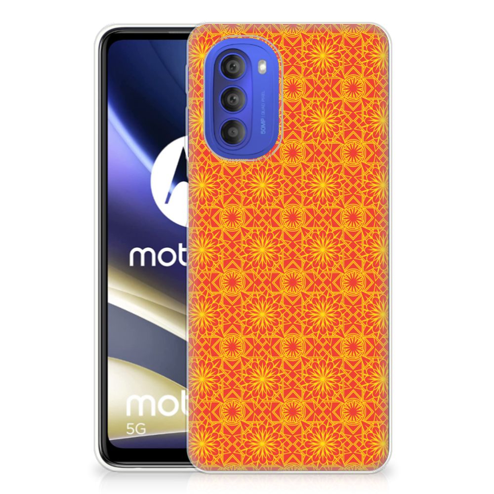 Motorola Moto G51 5G TPU bumper Batik Oranje