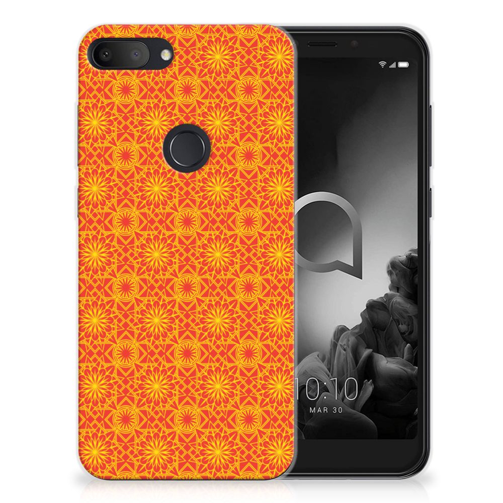 Alcatel 1S (2019) TPU bumper Batik Oranje