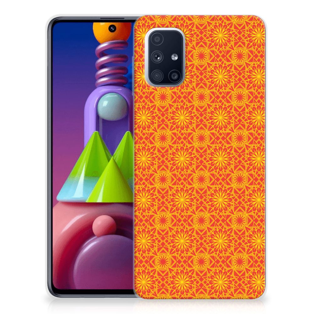 Samsung Galaxy M51 TPU bumper Batik Oranje