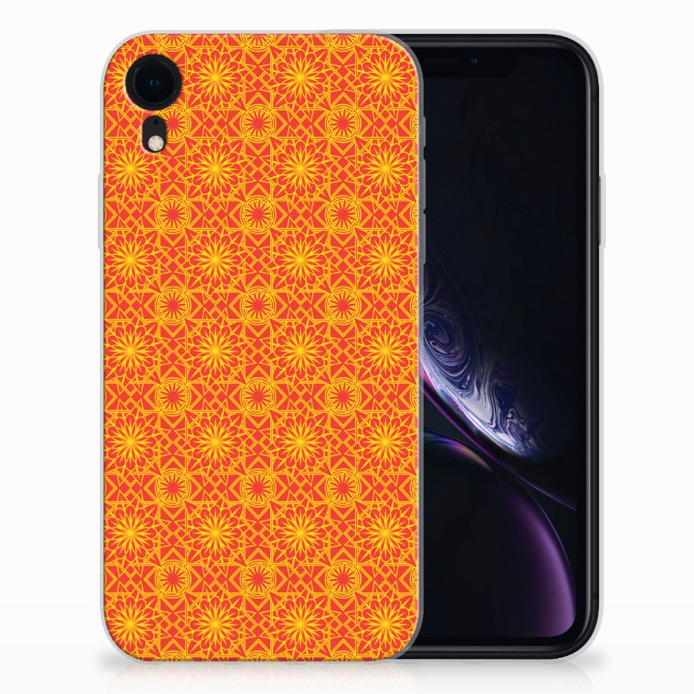 Apple iPhone Xr TPU Hoesje Design Batik Orange