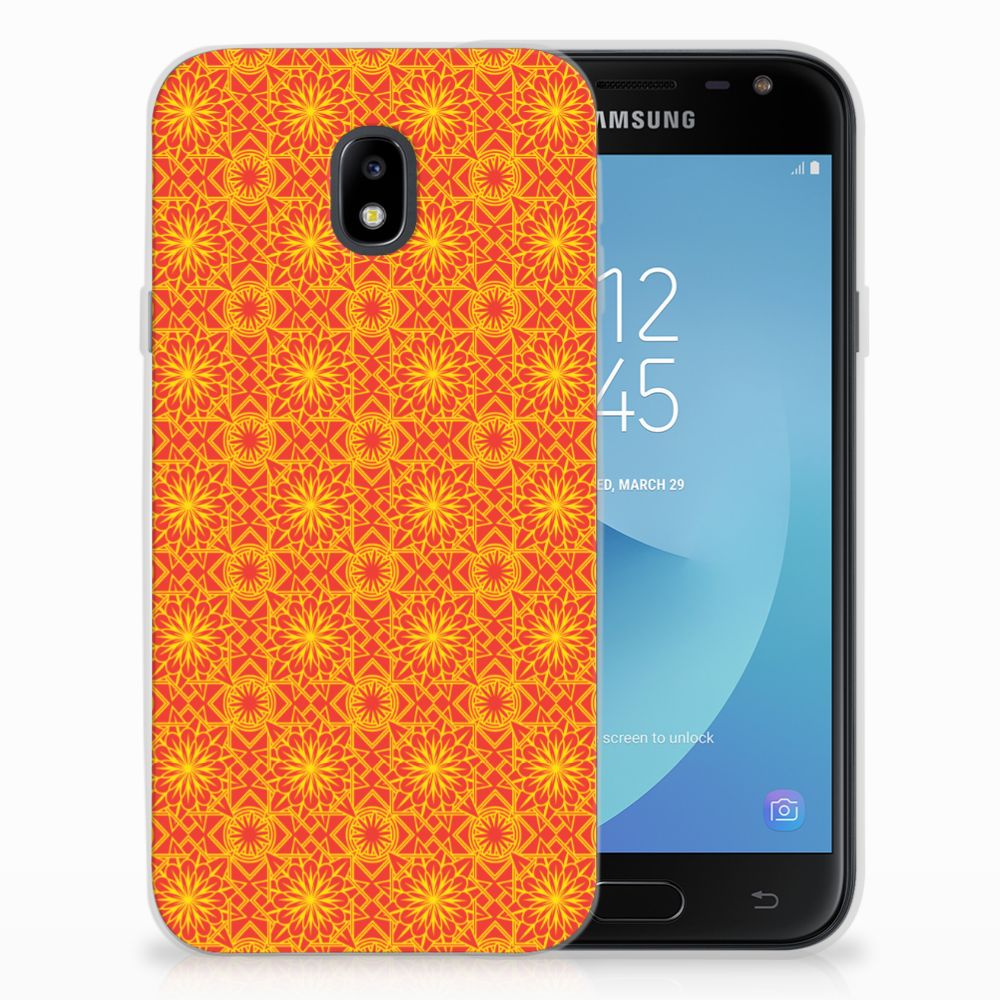 Samsung Galaxy J3 2017 TPU bumper Batik Oranje