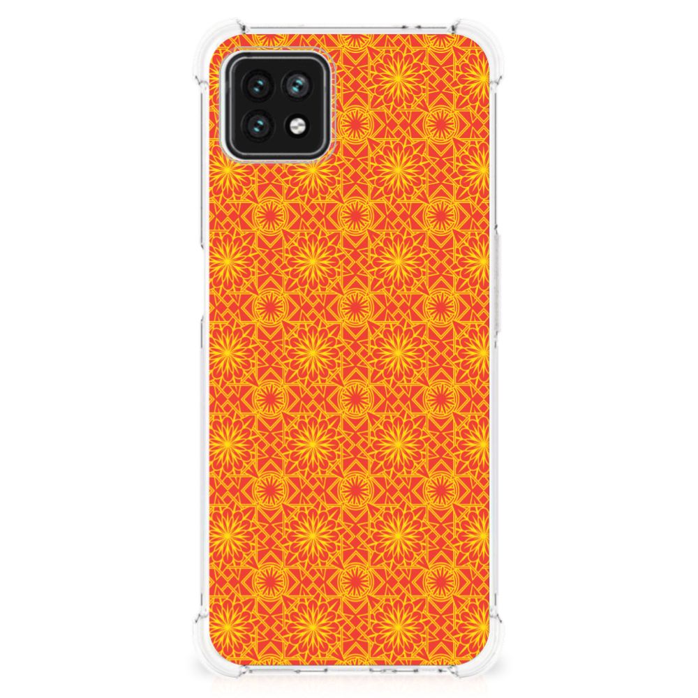 OPPO A53 5G | A73 5G Doorzichtige Silicone Hoesje Batik Oranje