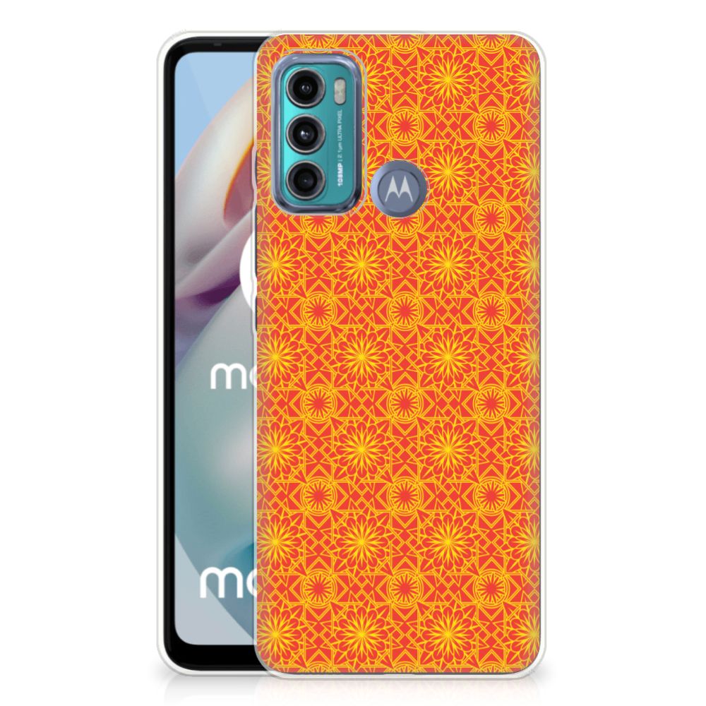 Motorola Moto G60 TPU bumper Batik Oranje