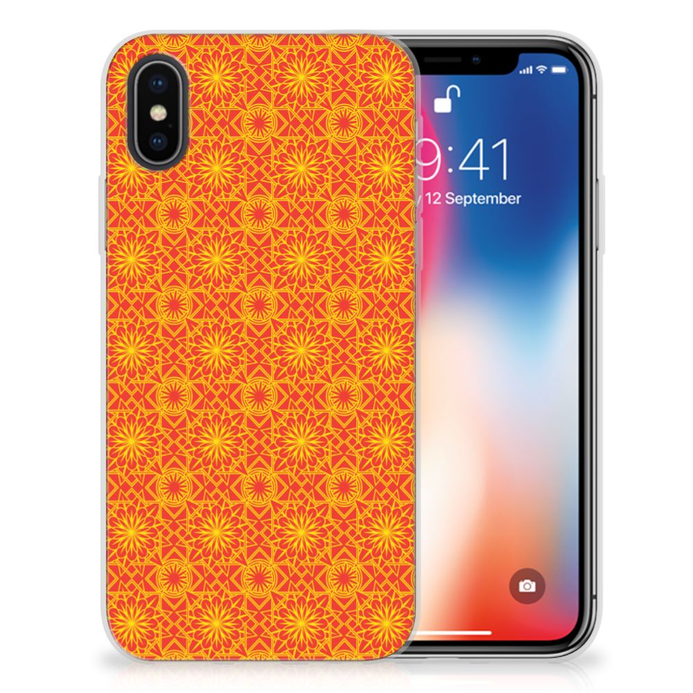 Apple iPhone X | Xs TPU Hoesje Design Batik Orange