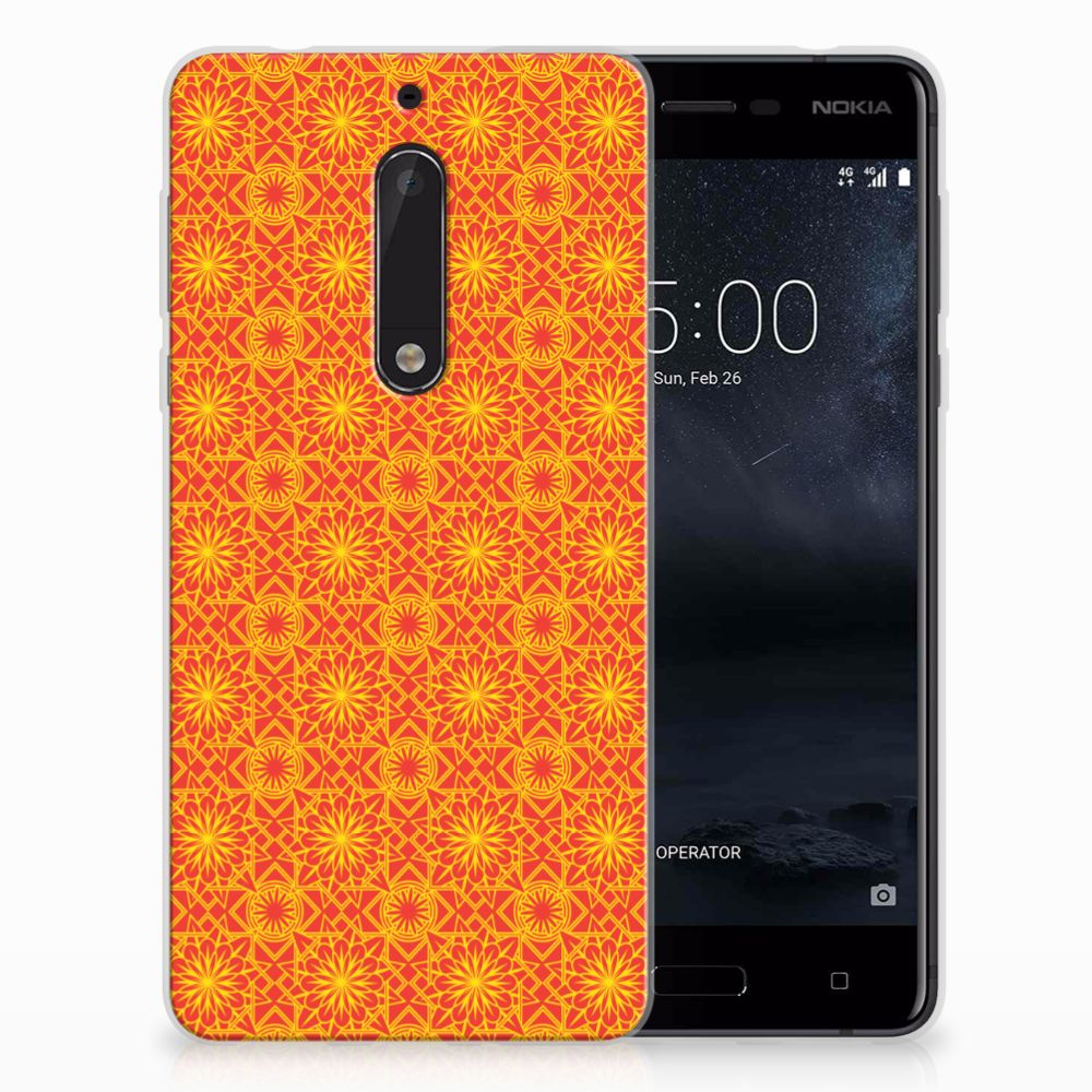 Nokia 5 TPU bumper Batik Oranje