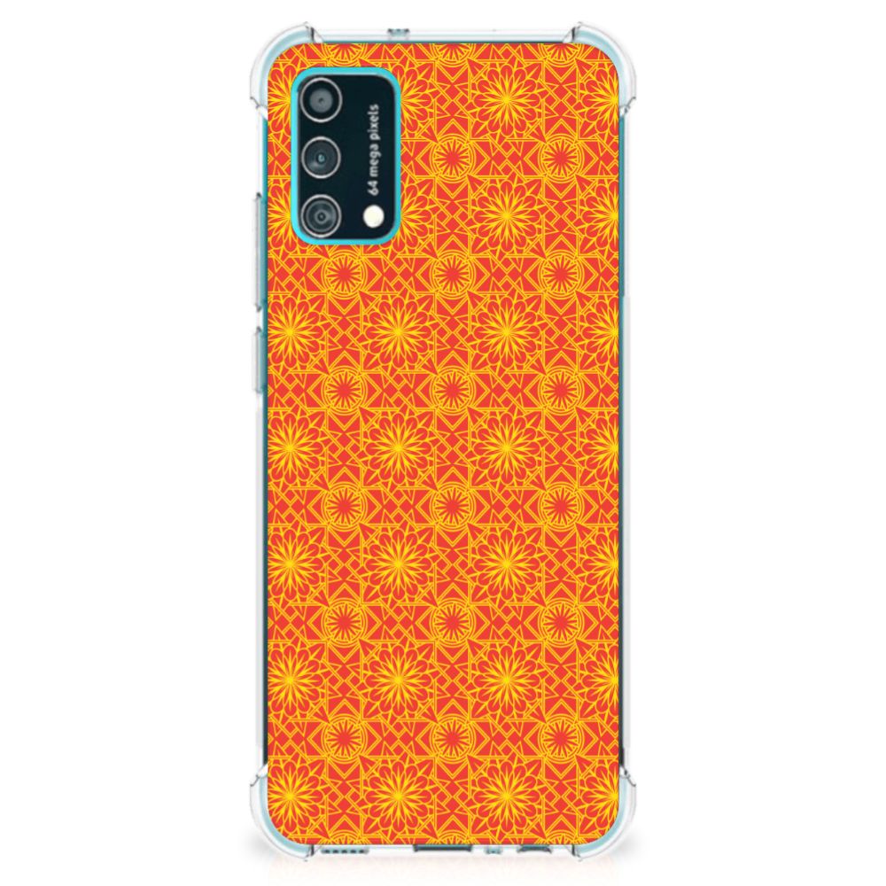 Samsung Galaxy M02s | A02s Doorzichtige Silicone Hoesje Batik Oranje