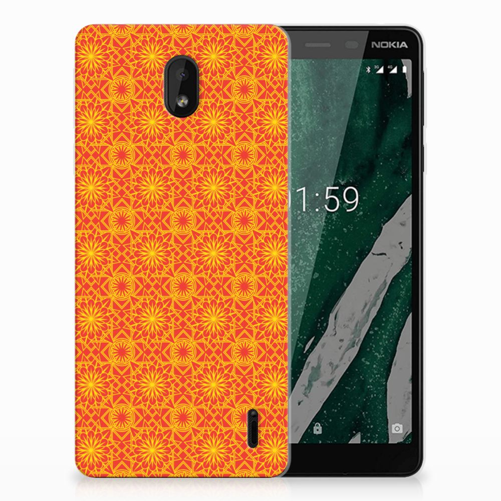 Nokia 1 Plus TPU bumper Batik Oranje