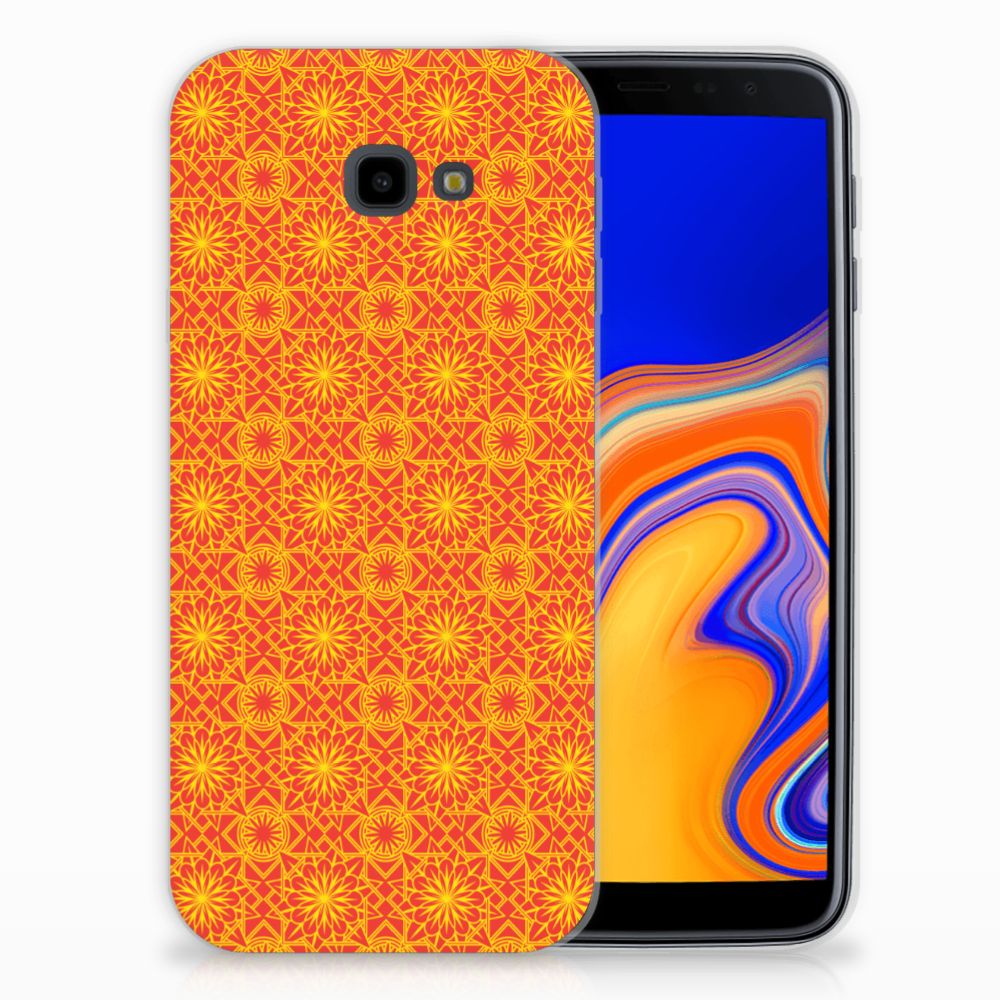 Samsung Galaxy J4 Plus (2018) TPU bumper Batik Oranje