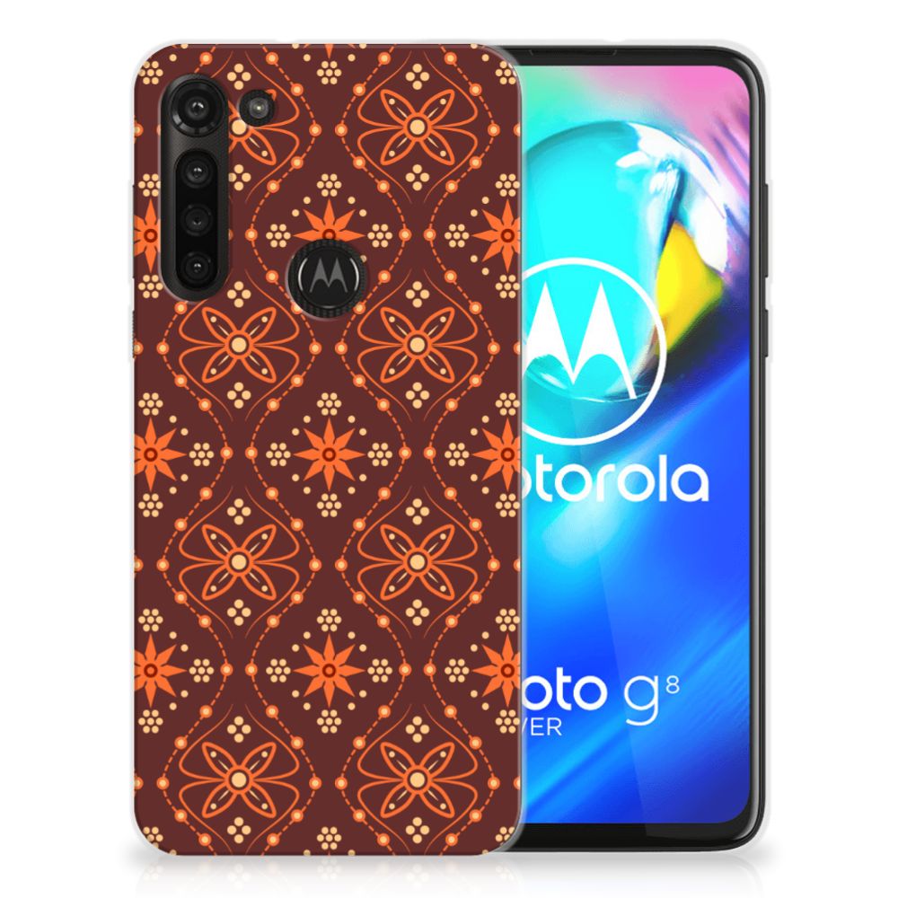 Motorola Moto G8 Power TPU bumper Batik Brown