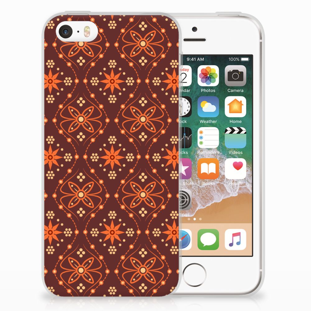 Apple iPhone SE | 5S TPU bumper Batik Brown