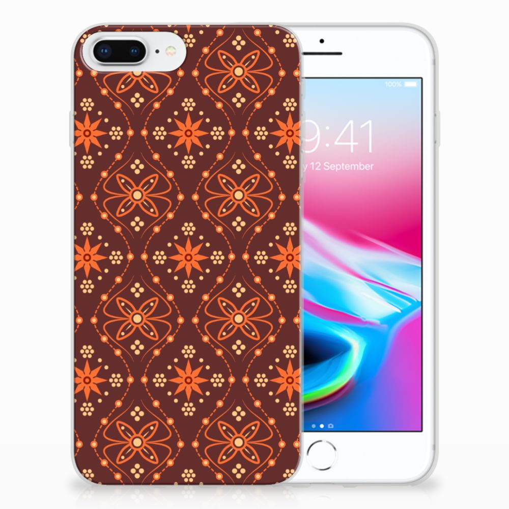 Apple iPhone 7 Plus | 8 Plus TPU bumper Batik Brown