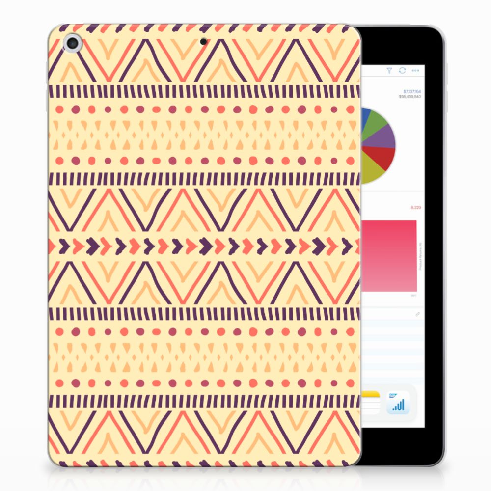 Apple iPad 9.7 2018 | 2017 Uniek Tablethoesje Aztec Yellow