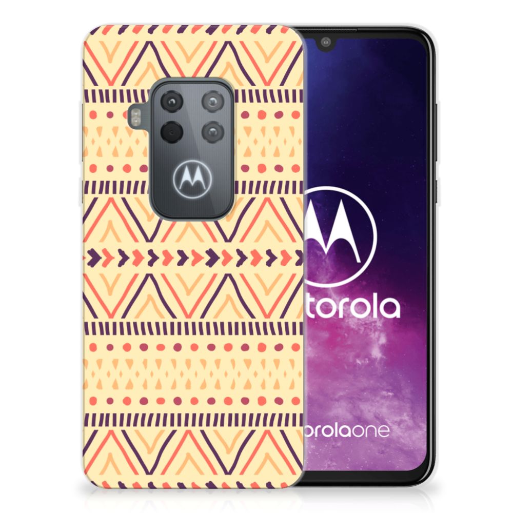Motorola One Zoom TPU bumper Aztec Yellow