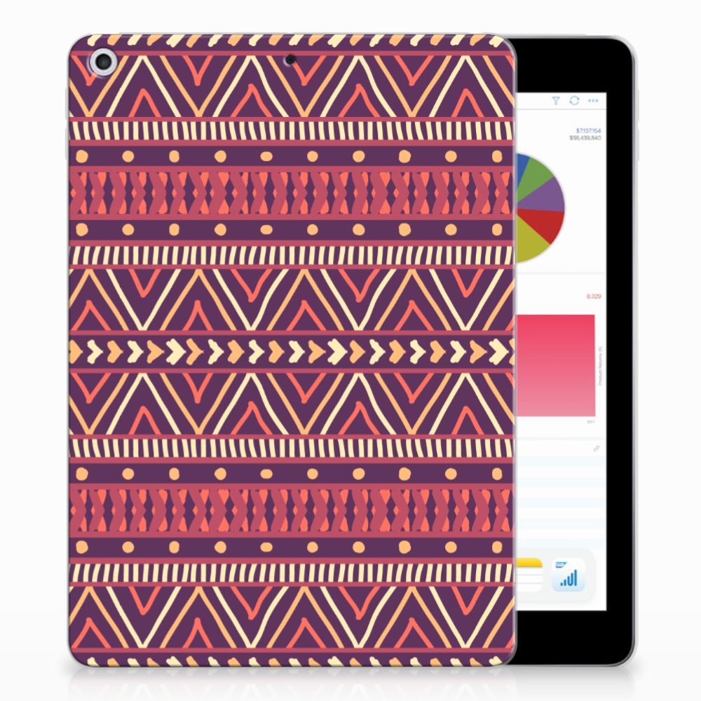 Apple iPad 9.7 2018 | 2017 Uniek Tablethoesje Aztec Purple
