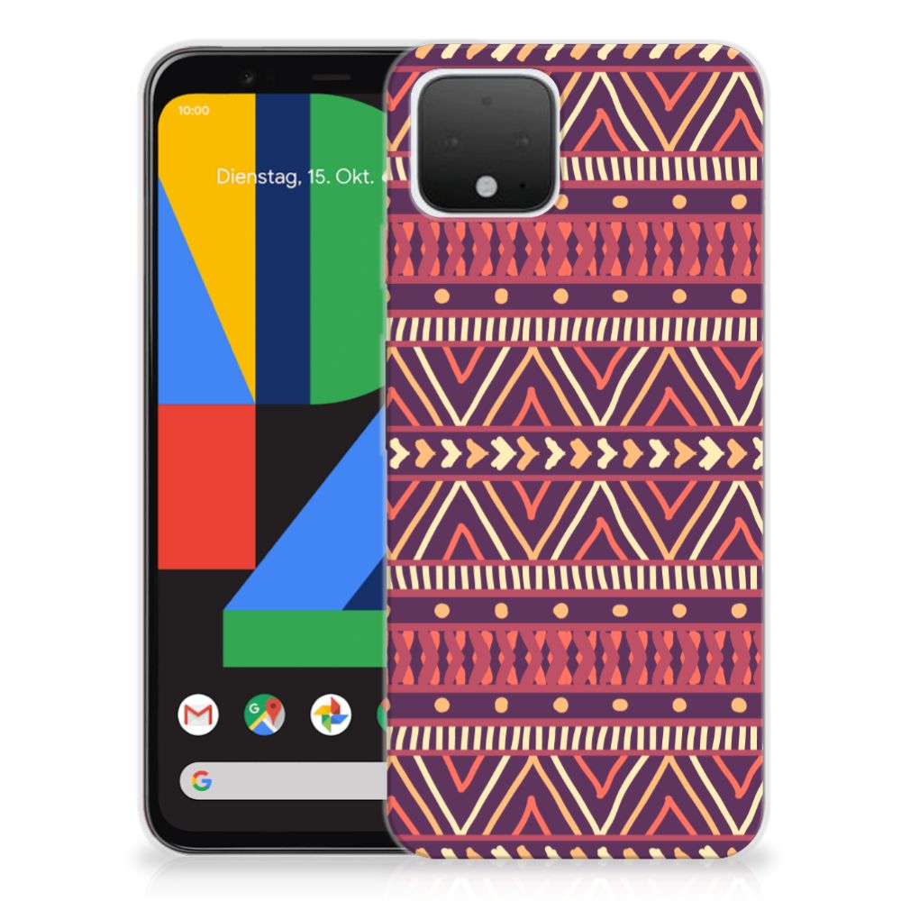Google Pixel 4 TPU bumper Aztec Paars