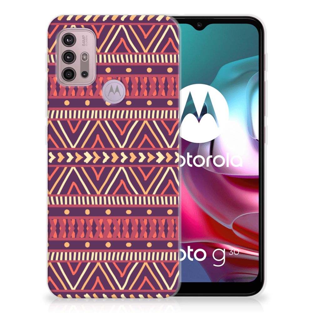 Motorola Moto G30 | G10 TPU bumper Aztec Paars