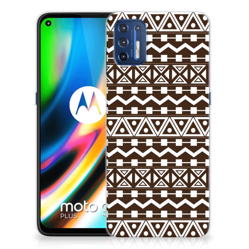 Motorola Moto G9 Plus TPU bumper Aztec Brown