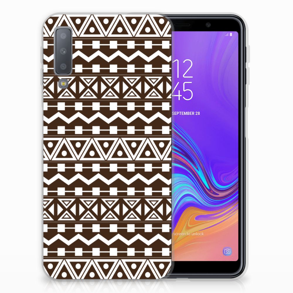 Samsung Galaxy A7 (2018) TPU bumper Aztec Brown