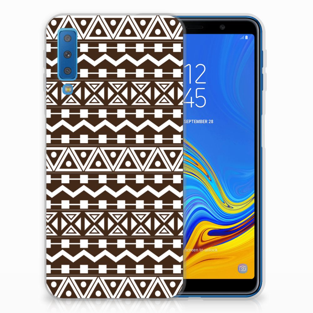 Samsung Galaxy A7 (2018) TPU bumper Aztec Brown