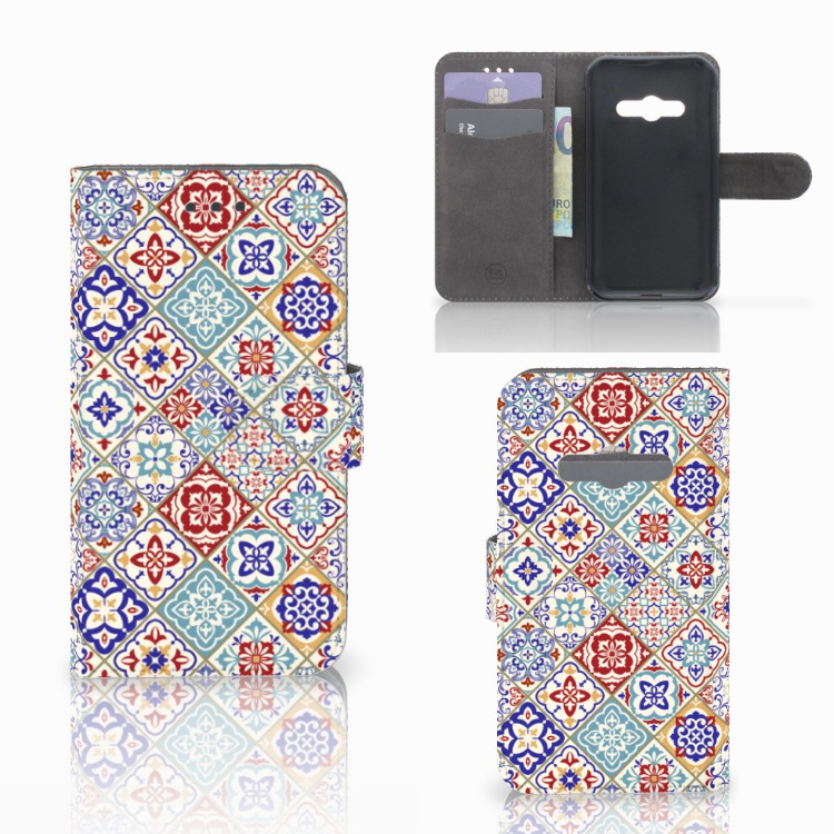 Samsung Galaxy Xcover 3 | Xcover 3 VE Uniek Boekhoesje Tiles Color