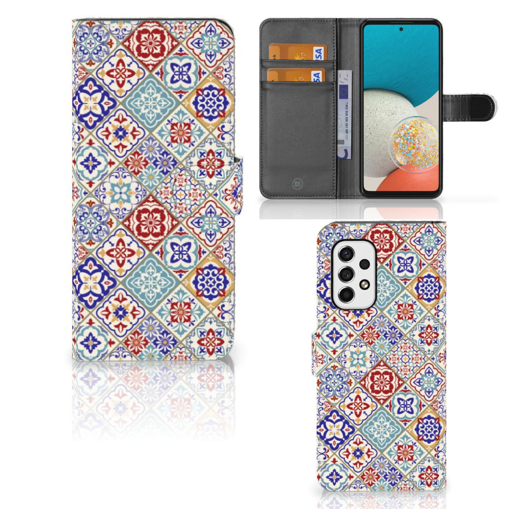 Samsung Galaxy A53 Bookcase Tiles Color