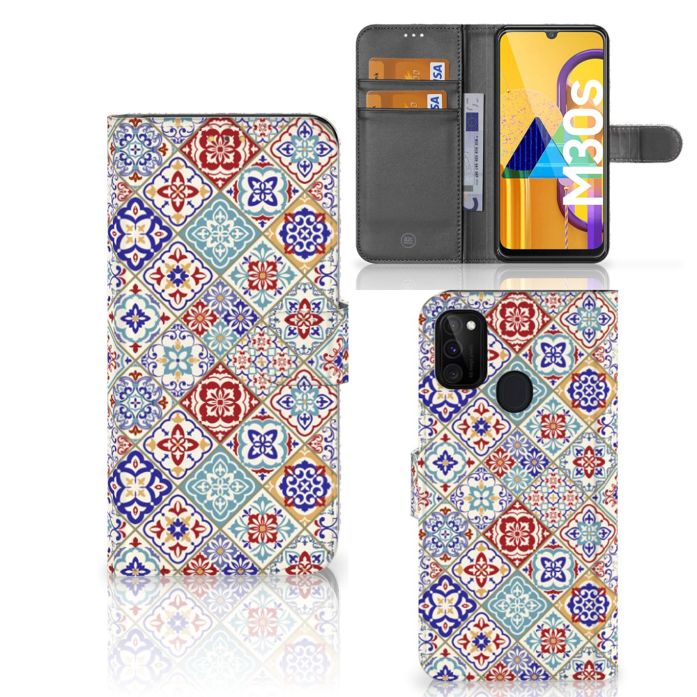 Samsung Galaxy M21 | M30s Bookcase Tiles Color