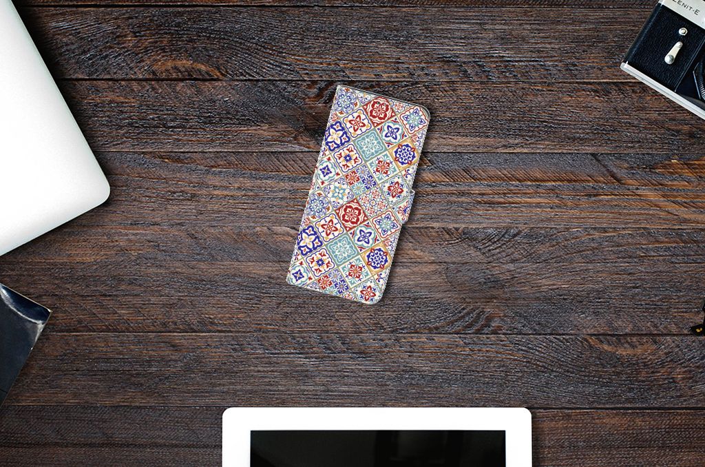 Motorola Moto G9 Plus Bookcase Tiles Color