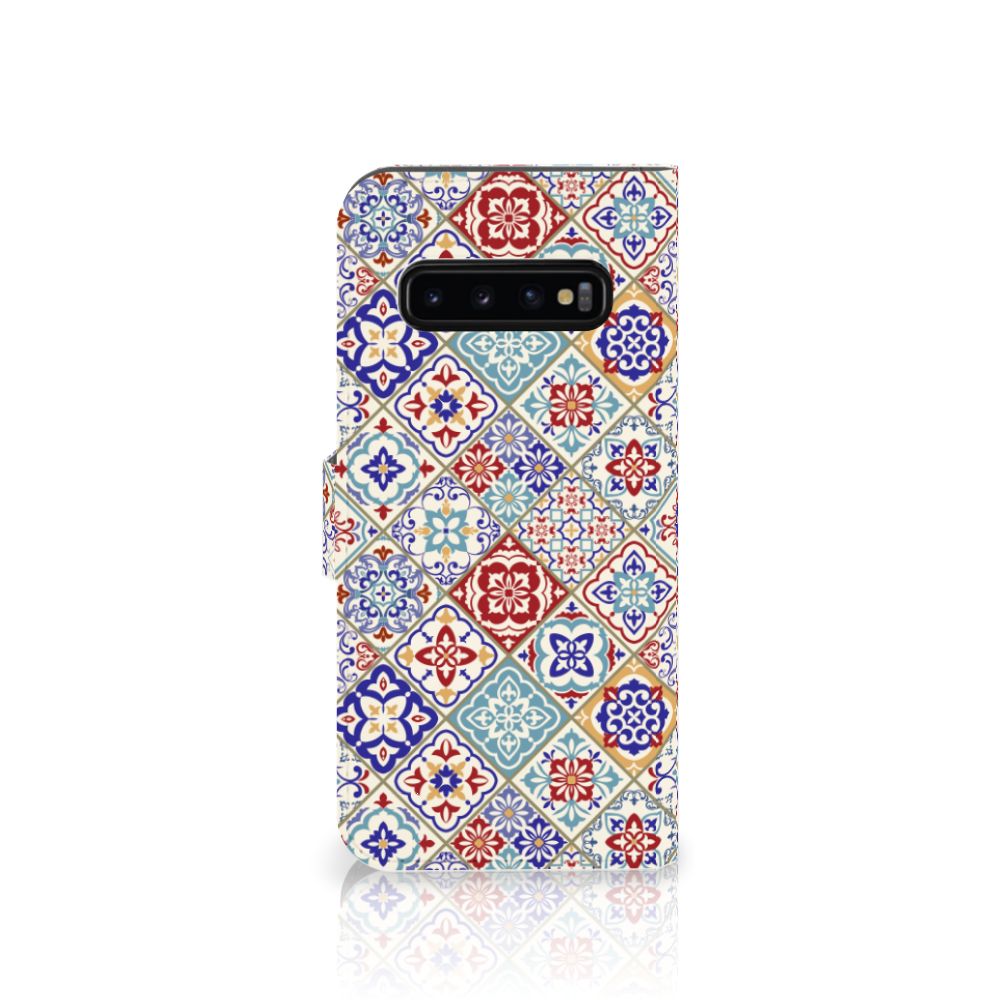 Samsung Galaxy S10 Plus Bookcase Tiles Color