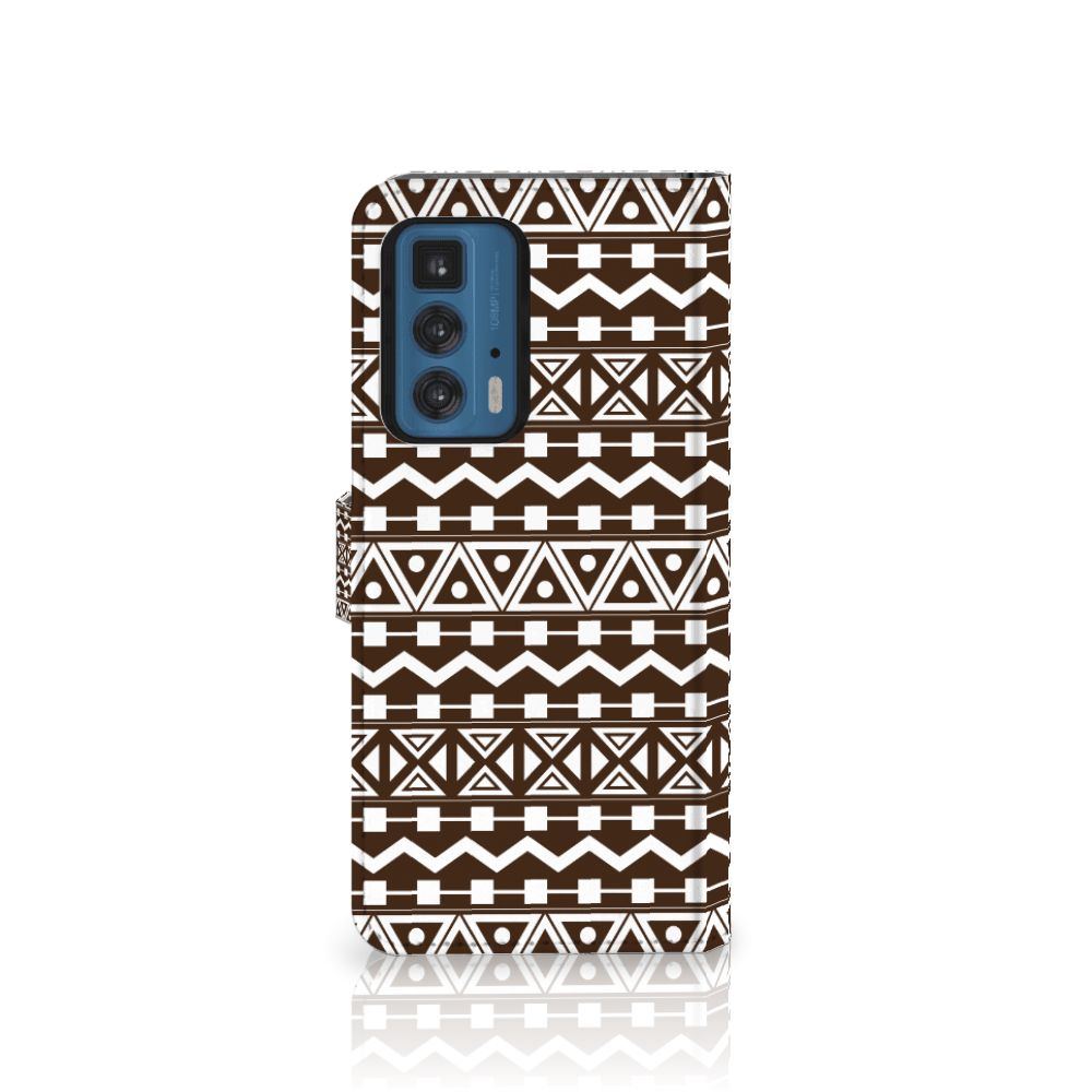 Motorola Edge 20 Pro Telefoon Hoesje Aztec Brown