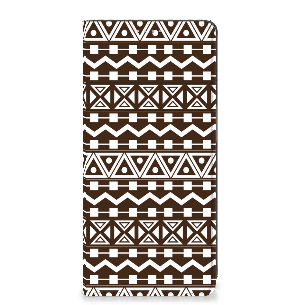 OPPO A54 5G | A74 5G | A93 5G Hoesje met Magneet Aztec Brown