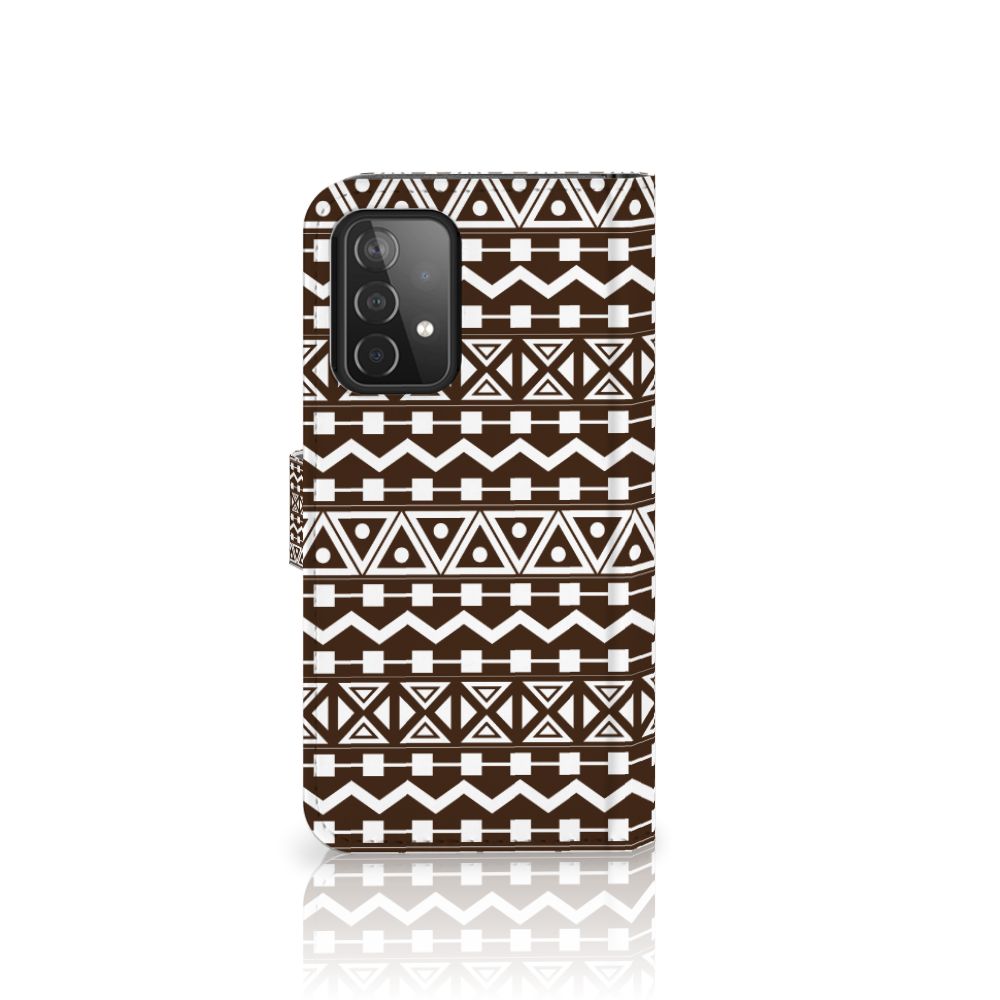 Samsung Galaxy A52 Telefoon Hoesje Aztec Brown
