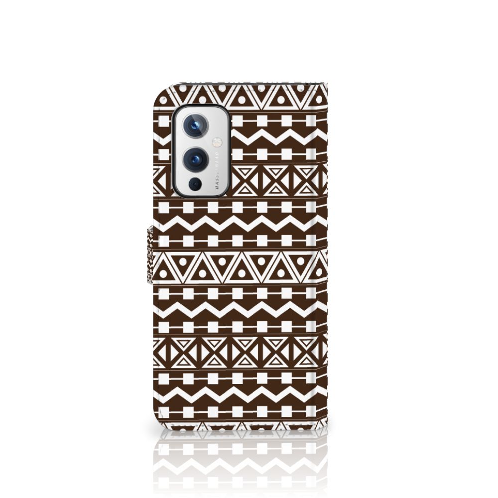 OnePlus 9 Telefoon Hoesje Aztec Brown