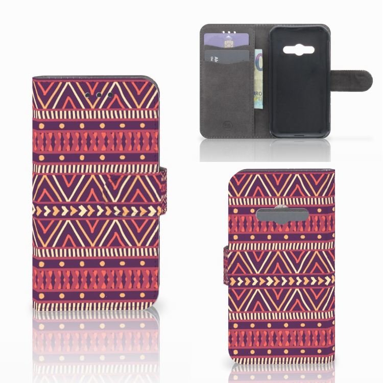 Samsung Galaxy Xcover 3 | Xcover 3 VE Telefoon Hoesje Aztec Paars