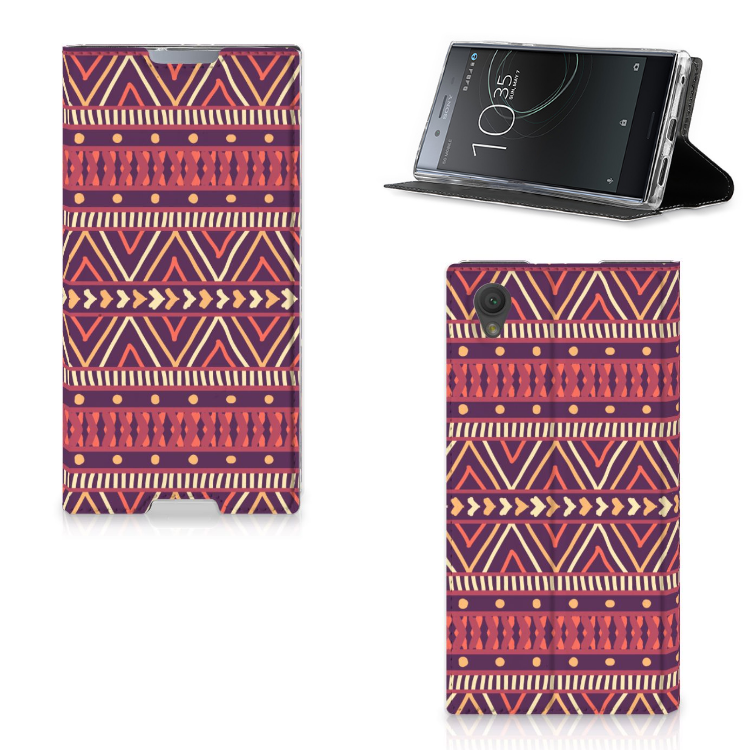 Sony Xperia L1 Uniek Standcase Hoesje Aztec Purple