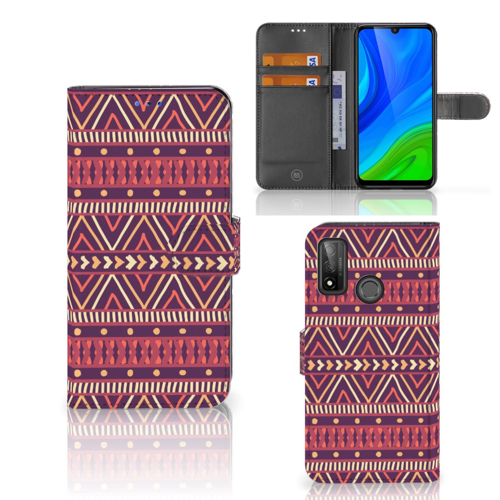Huawei P Smart 2020 Telefoon Hoesje Aztec Paars