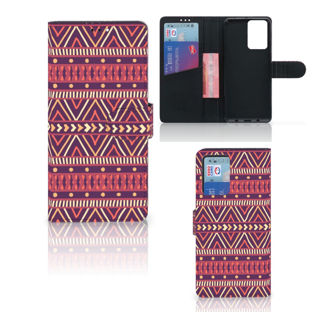 Xiaomi Redmi Note 10 Pro Telefoon Hoesje Aztec Paars