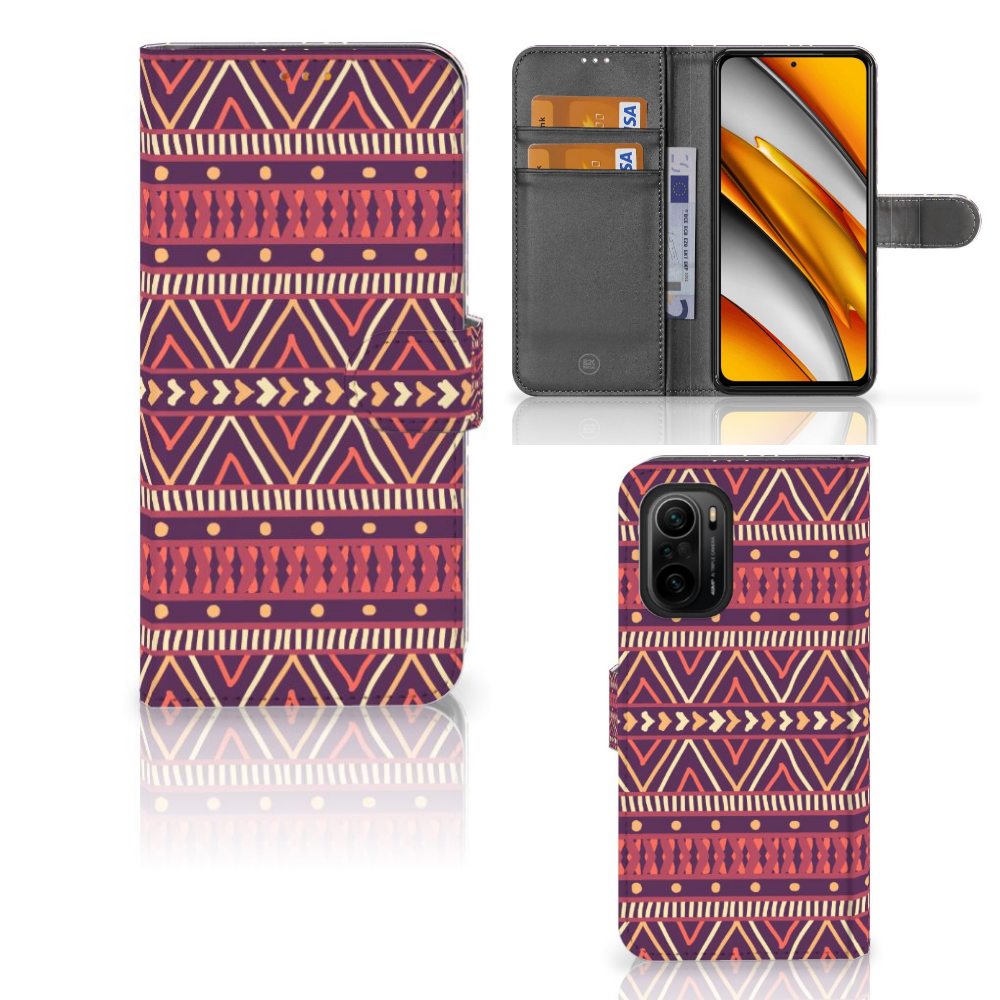 Poco F3 | Xiaomi Mi 11i Telefoon Hoesje Aztec Paars