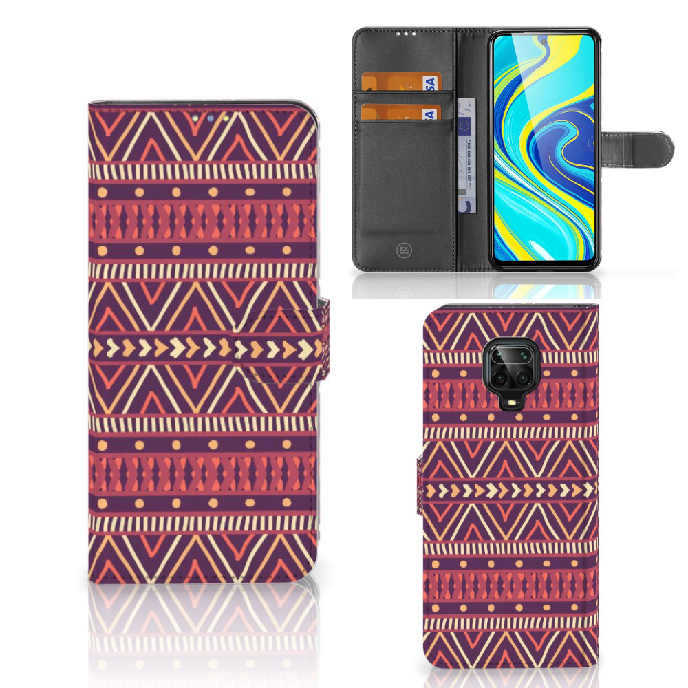 Xiaomi Redmi Note 9 Pro | Note 9S Telefoon Hoesje Aztec Paars